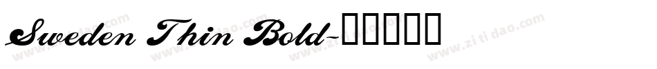 Sweden Thin Bold字体转换